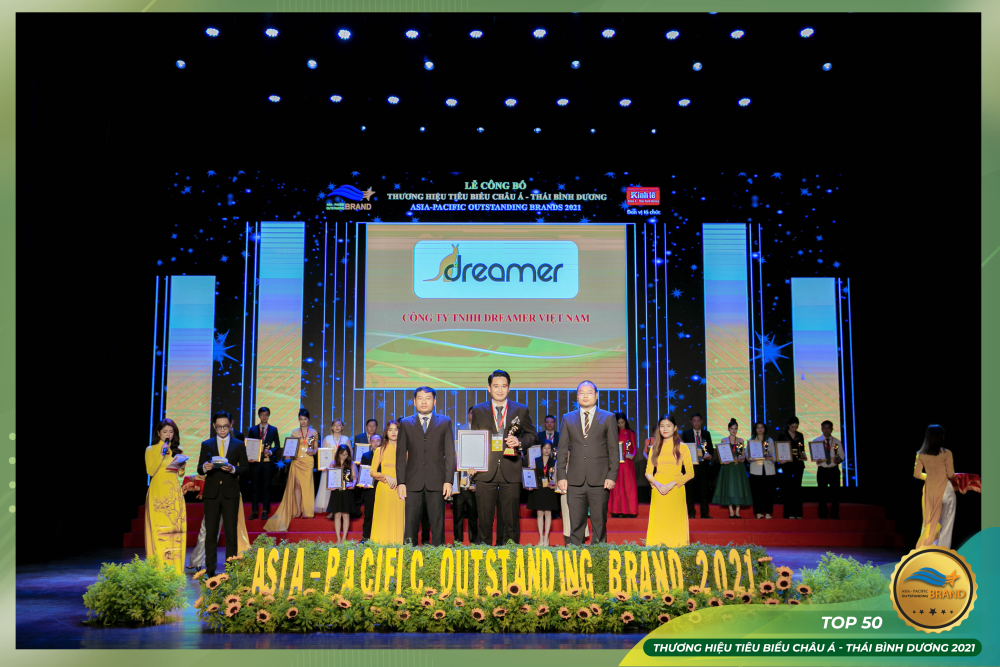 dreamer nhận dannh hiệu top 50 thuong hieu chau a thai binh duong